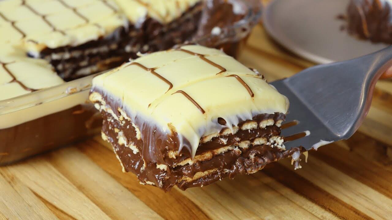 Pavê de Chocolate Branco e Preto para o Dia das Mães 