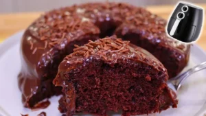 Bolo de Chocolate na Air Fryer com Brigadeiro: Rápido, Fofinho e Gostoso