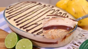 Sobremesa Gelada de 3 Camadas: Limão, Maracujá e Chocolate para Surpreender