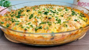 Filé de peixe gratinado cremoso com batatas, uma explosão de sabor no seu forno veja