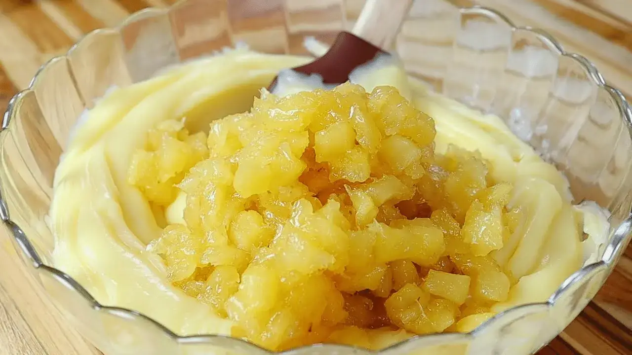 Recheio de Abacaxi com Creme 4 Leites para Bolo, Vem Vê