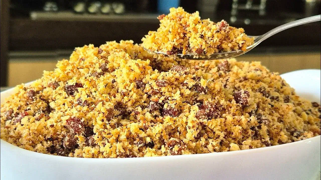 Farofa Crocante com Proteína de Soja Para Comer o Ano Todo