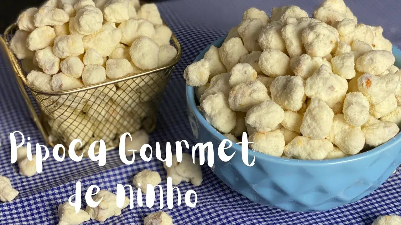 Pipoca de Leite Ninho Gourmet com Chocolate Branco e Leite em Pó é Muito Gostoso