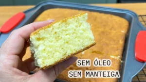 Bolo sem Óleo e sem Manteiga Simples Para o Café