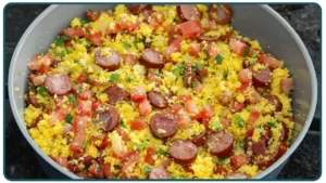 Cuscuz com Calabresa e Bacon Fácil Para o Jantar