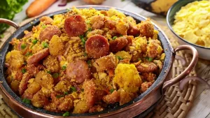 Farofa de Linguiça com Banana da Terra Muito Fácil de Fazer