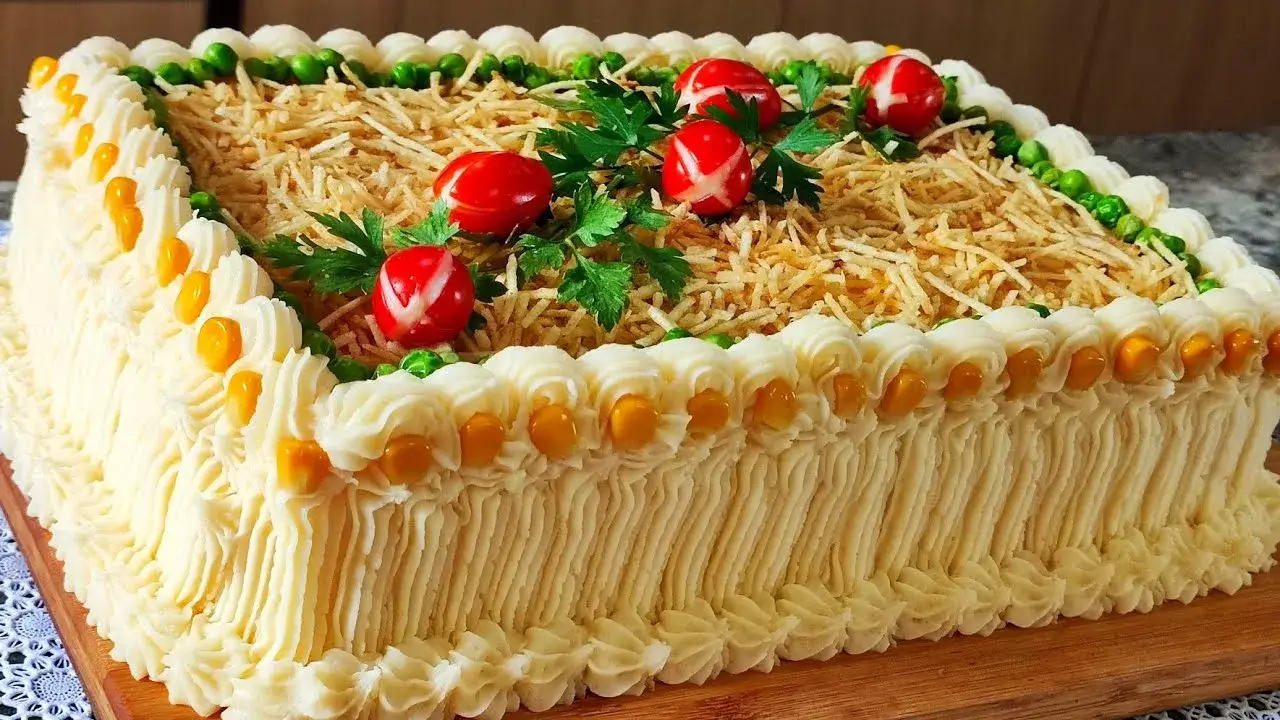 Torta Fria Bolo Salgado com Frango Fácil de Fazer