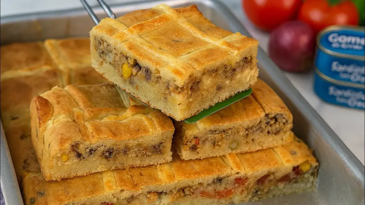 Torta de Sardinha Fácil com Massa Feita no Liquidificador