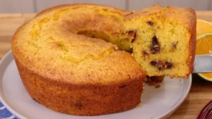 Bolo de Laranja com Chocolate Fofo e Fácil no Liquidificador