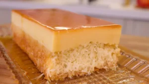 Flã de coco sem gelatina cremoso muito gostoso