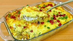 Arroz Maravilha Cremoso com Frango, Bacon e Creme de Milho no Forno