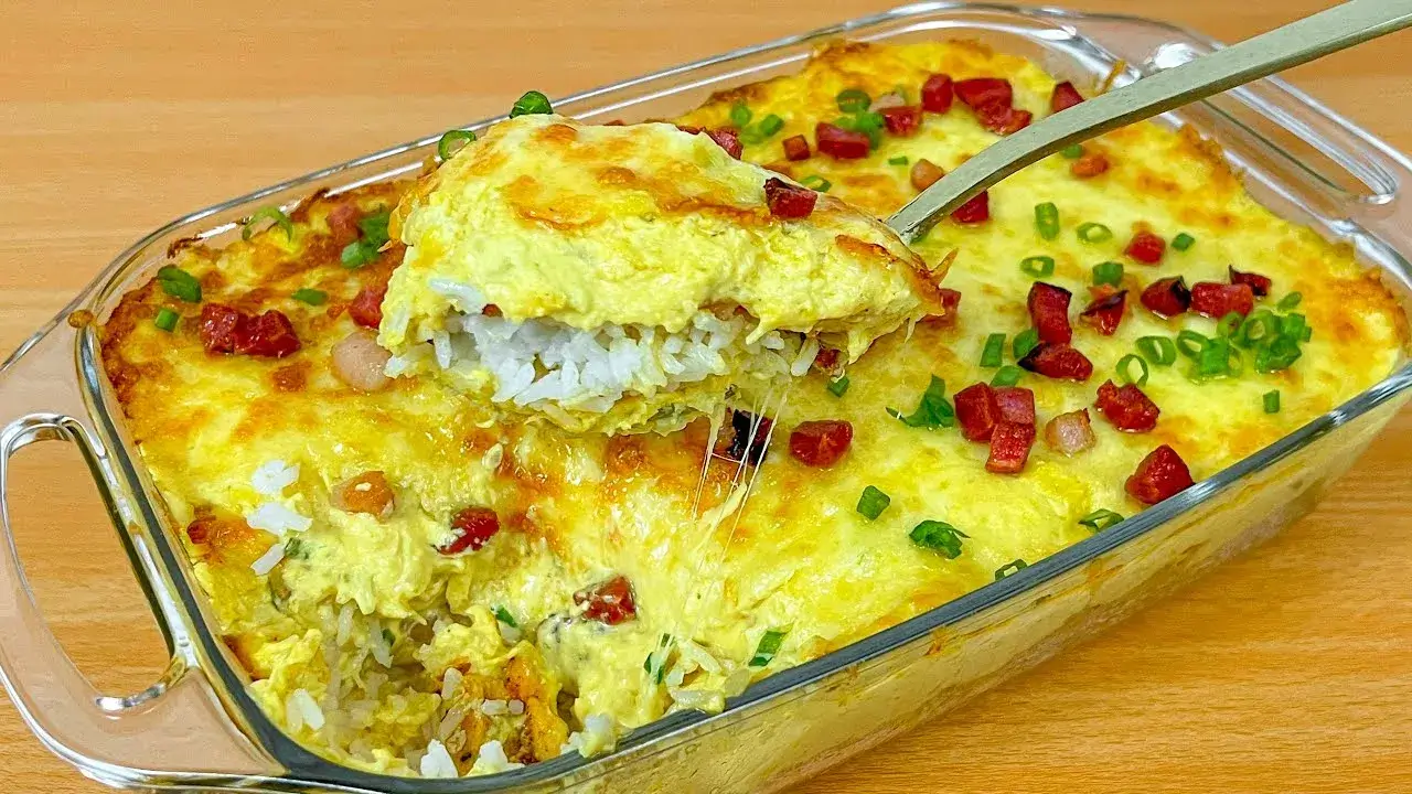 Arroz Maravilha Cremoso com Frango, Bacon e Creme de Milho no Forno