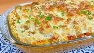 Macarrão Gratinado com Linguiça Cremoso para Almoço em Família