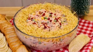 Salpicão com creme de bacon que deixa a ceia ainda mais especial