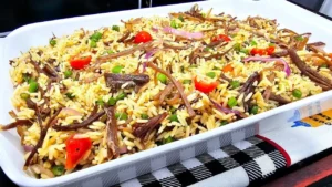 Arroz com Carne de Sol na Panela de Pressão Simples e Saboroso