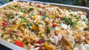 Arroz de Bacalhau Simples com Sobras Bem Aproveitadas