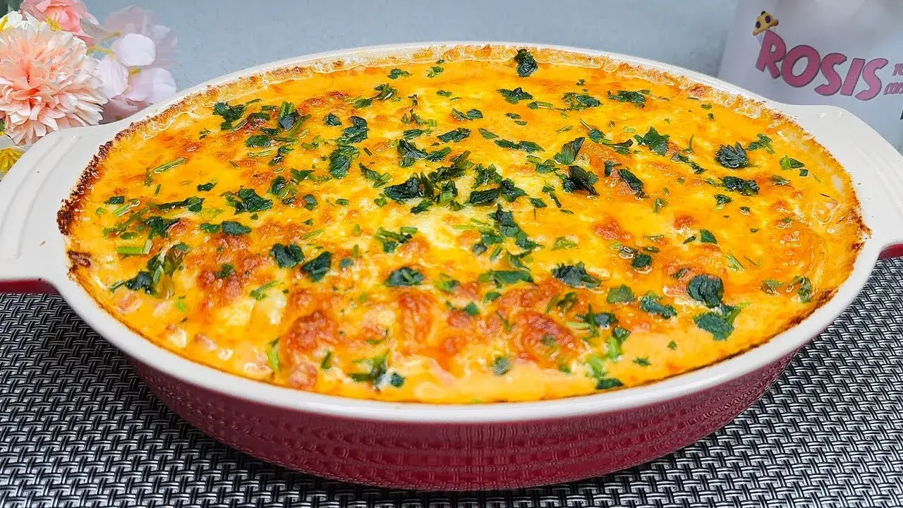 Batata Gratinada Cremosa com Queijo e Bacon Fácil de Fazer