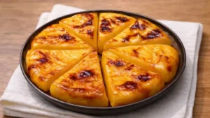 Bolo de Leite Assado em Pedaços Dourados no Forno