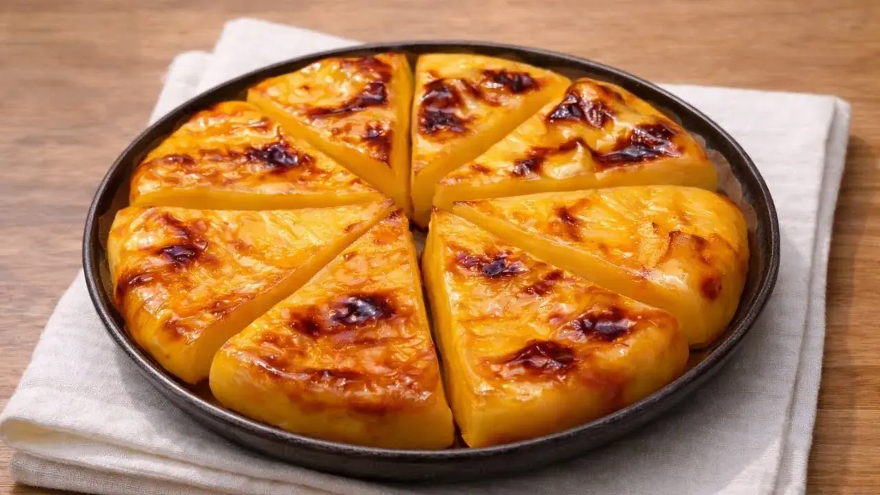 Bolo de Leite Assado em Pedaços Dourados no Forno