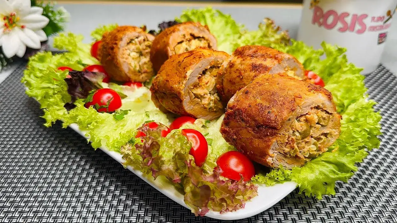 Filé suíno recheado fácil e suculento para o almoço ou jantar