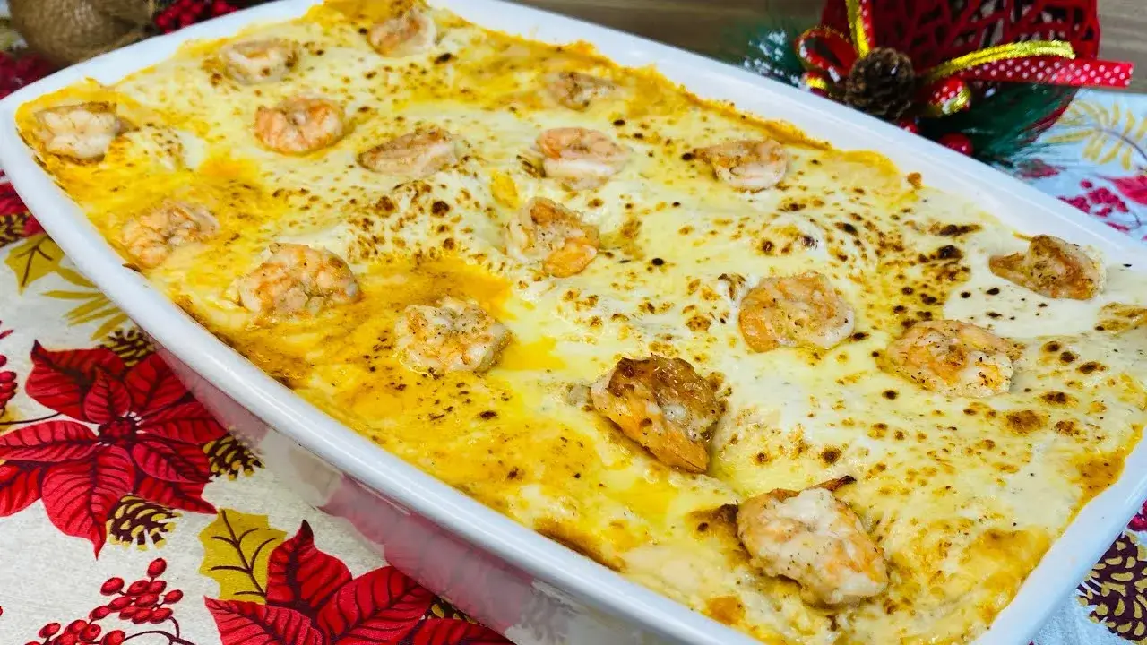 Lasanha de Camarão Cremosa para Almoço em Família