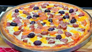 Pizza Caseira Fácil com Massa de Água Simples e Econômica