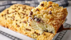 Cuca com Chocolate com Farofa Crocante e Recheio Cremoso Fácil