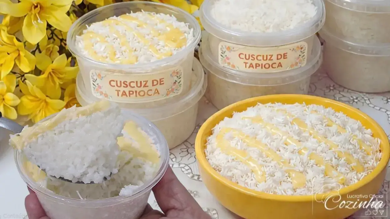 Cuscuz de Tapioca no Pote Fácil: Receita Cremosa que Fica Perfeita na Geladeira