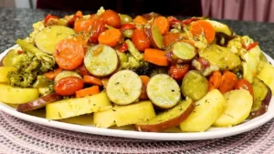 Legumes Assados no Forno: Mix colorido com tempero simples e saboroso