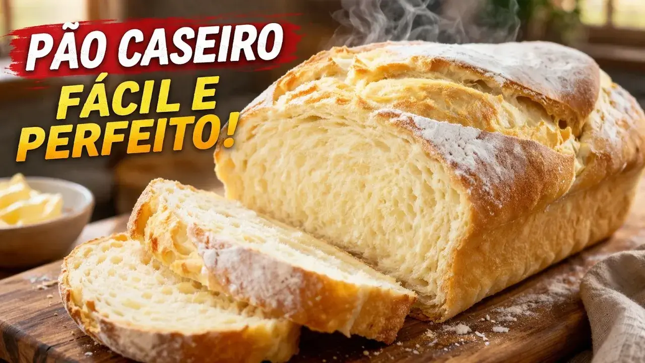 Pão Caseiro Macio e Perfumado