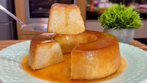 Pudim de Pão com Coco Cremoso Feito com Pão Amanhecido no Liquidificador
