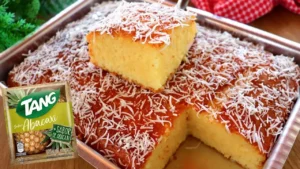 Bolo de Abacaxi com Tang Fofinho e Molhadinho para o Café da Tarde
