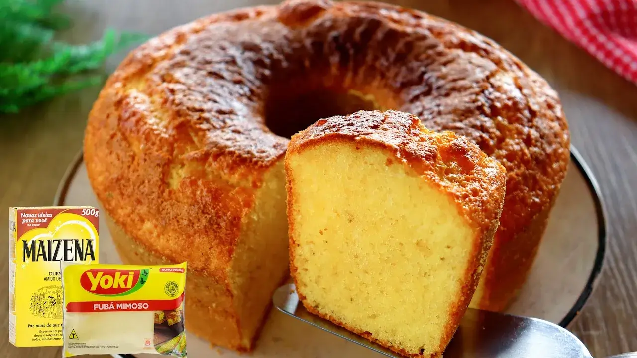 Bolo de Fubá Sem Trigo que Fica Leve Como Algodão