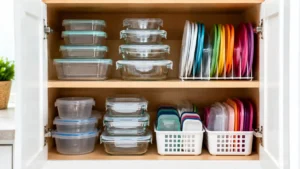 Método Simples Para Organizar Potes e Tampas Sem Bagunça e Ganhar Espaço na Cozinha