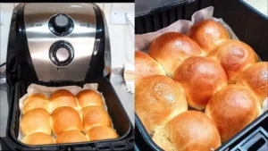 O pão na Air Fryer é uma receita prática para preparar pãezinhos caseiros macios sem...